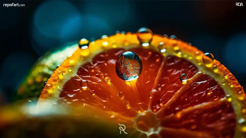 عکاسی نمای نزدیک (ماکرو) از یک میوه